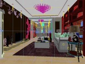 photorealistic living  dining room 0039 3D Model