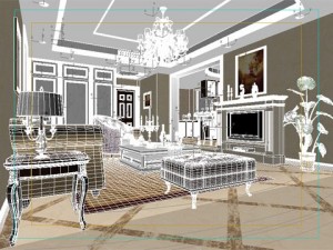 photorealistic living room 0041 Model 3D