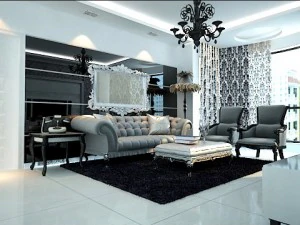 fotorealistische woonkamer 0042 3D Model