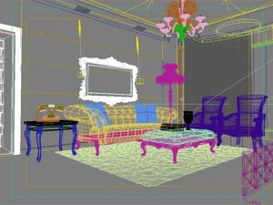 photorealistic living room 0042 3D Model
