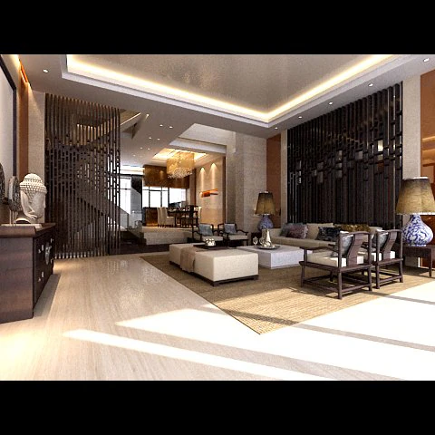 photorealistic living  dining room 0043 3D Model .c4d .max .obj .3ds .fbx .stl .blend 