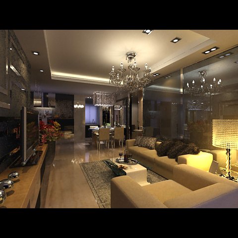 photorealistic living  dining room 0044 3D 模型 .c4d .max .obj .3ds .fbx .stl .blend 