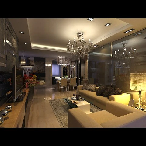 photorealistic living  dining room 0044 3D Model .c4d .max .obj .3ds .fbx .stl .blend 