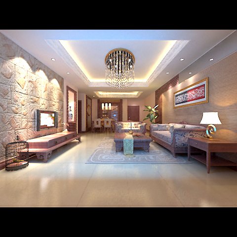 photorealistic living  dining room 0045 3D Model .c4d .max .obj .3ds .fbx .stl .blend 