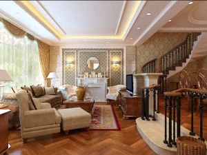 Soggiorno/sala da pranzo fotorealistico 0046 Modello 3D