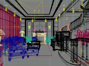 photorealistic living  dining room 0046 3D Model