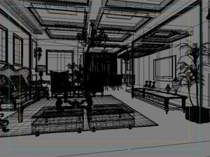 photorealistic living  dining room 0047 3D Model