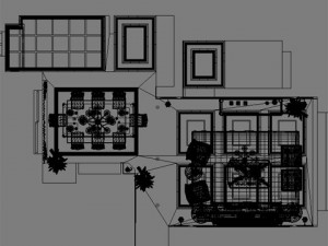 photorealistic living  dining room 0047 3D Model