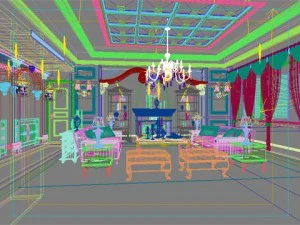 photorealistic living room 0048 3D Model