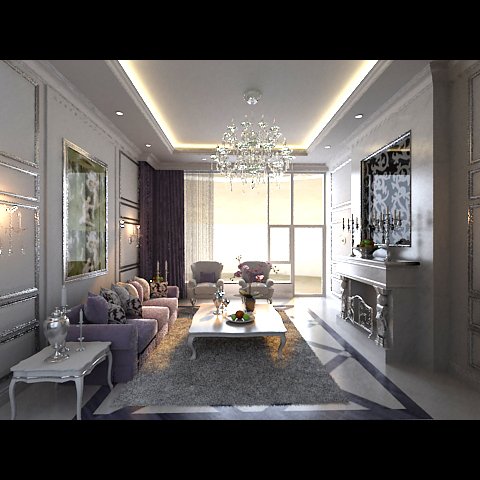 photorealistic living room 0051 3D-Modell .c4d .max .obj .3ds .fbx .stl .blend 