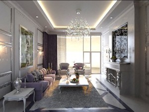 photorealistic living room 0051 3D Model