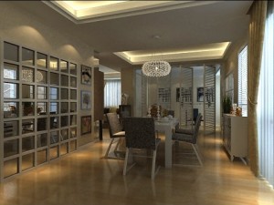 photorealistic living  dining room 0053 3D-Modell