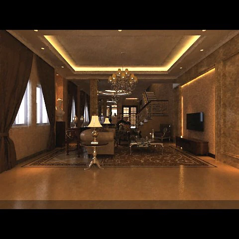 photorealistic living dining room 0054 3D Model .c4d .max .obj .3ds .fbx .stl .blend