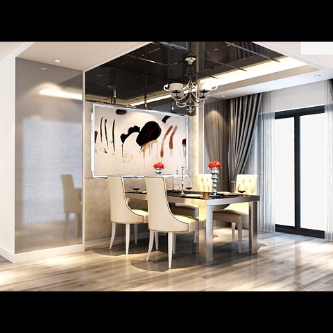 photorealistic dining room 0008 3D Модель .c4d .max .obj .3ds .fbx .stl .blend 