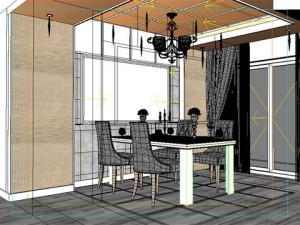 photorealistic dining room 0008 3D Модель
