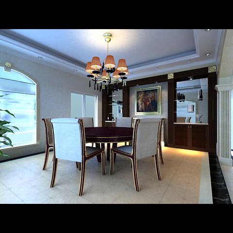 photorealistic dining room 0009 3D Модель .c4d .max .obj .3ds .fbx .stl .blend 