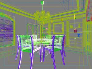 photorealistic dining room 0009 3D Модель