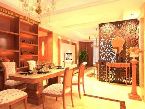 sala da pranzo fotorealistica 0010 Modello 3D