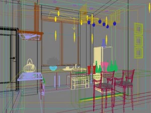 photorealistic kitchen scene 0004 3D Model
