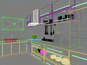 photorealistic kitchen scene 0005 3D Model