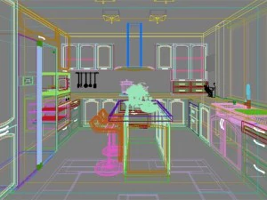 photorealistic kitchen scene 0006 3D Model