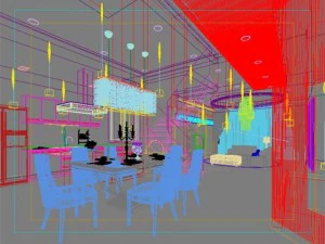 photorealistic dining room 0011 3D Model