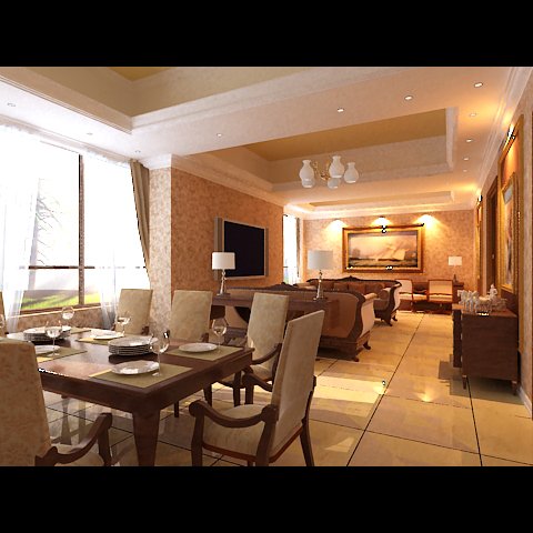 photorealistic dining room 0012 Modello 3D .c4d .max .obj .3ds .fbx .stl .blend 