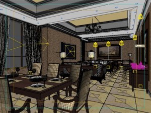 photorealistic dining room 0012 Modello 3D