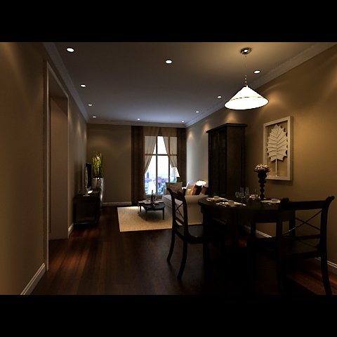 photorealistic dining room 0013 3D Model .c4d .max .obj .3ds .fbx .stl .blend 