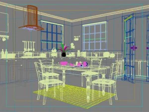 photorealistic dining room 0017 3D Model