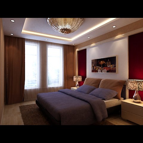 photorealistic bedroom 0001 3D Model .c4d .max .obj .3ds .fbx .stl .blend 