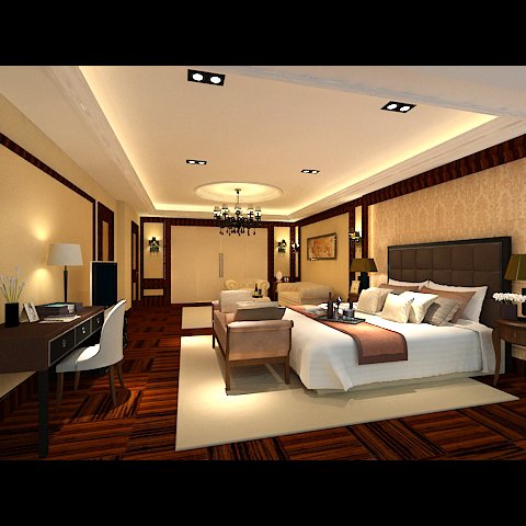 photorealistic bedroom 0005 3D Model .c4d .max .obj .3ds .fbx .stl .blend 