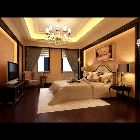 photorealistic bedroom 0006 Modèle 3D .c4d .max .obj .3ds .fbx .stl .blend