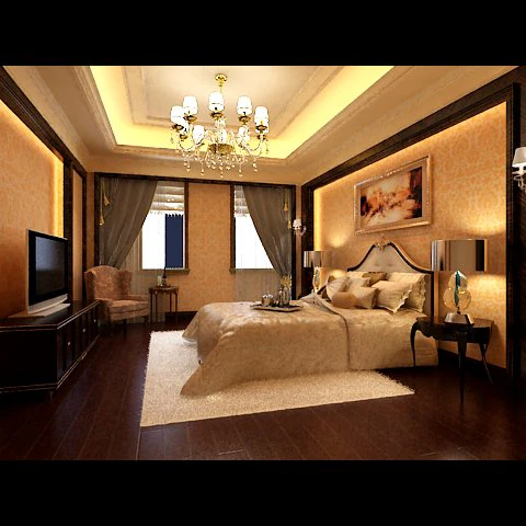photorealistic bedroom 0006 3D Model .c4d .max .obj .3ds .fbx .stl .blend 