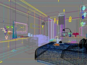 photorealistic bedroom 0008 3D Model