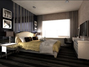 photorealistic bedroom 0010 3D Модель