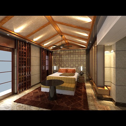 photorealistic bedroom 0014 3D Model .c4d .max .obj .3ds .fbx .stl .blend 