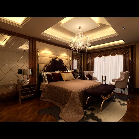 photorealistic bedroom 0017 3D Модель .c4d .max .obj .3ds .fbx .stl .blend
