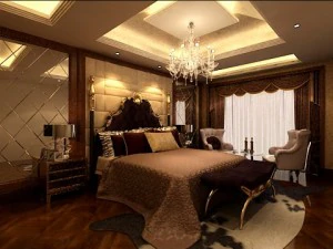 fotorealistische slaapkamer 0017 3D Model