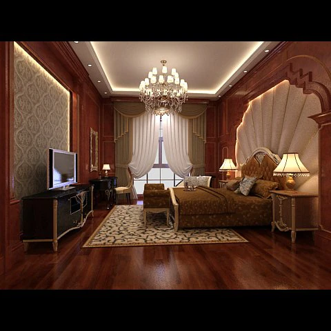 photorealistic bedroom 0020 3D Model .c4d .max .obj .3ds .fbx .stl .blend 