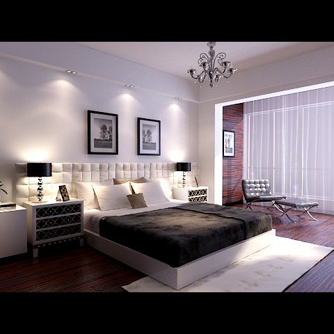 photorealistic bedroom 0021 3D Модель .c4d .max .obj .3ds .fbx .stl .blend