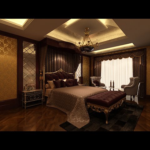 photorealistic bedroom 0018 3D 모델 .c4d .max .obj .3ds .fbx .stl .blend 