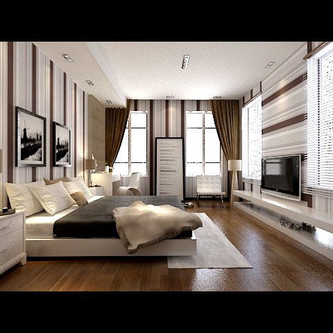 photorealistic bedroom 0022 Modelo 3D .c4d .max .obj .3ds .fbx .stl .blend 