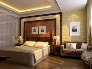 фотореалістична спальня 0030 3D Модель