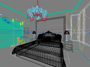 photorealistic bedroom 0032 3D Model
