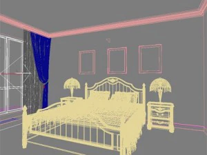 photorealistic bedroom 0033 3D Model
