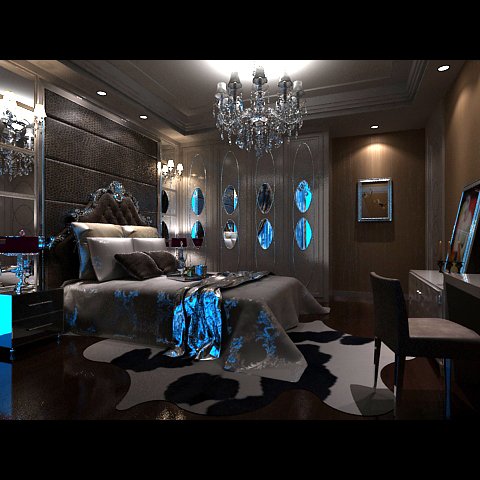 photorealistic bedroom 0035 Modelo 3D .c4d .max .obj .3ds .fbx .stl .blend