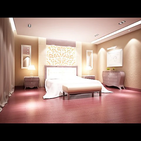 photorealistic bedroom 0041 3D Model .c4d .max .obj .3ds .fbx .stl .blend 