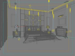photorealistic bedroom 0041 3D Model