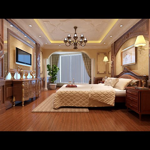 photorealistic bedroom 0043 3D Model .c4d .max .obj .3ds .fbx .stl .blend 